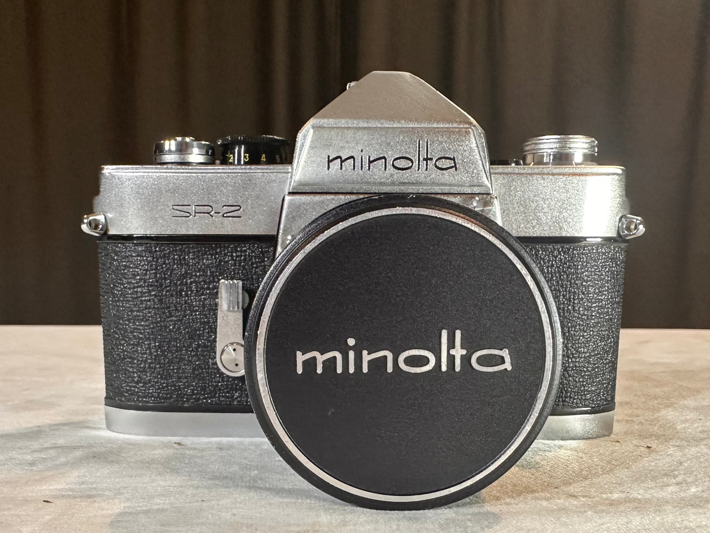 Minolta SR-2 35mm SLR Film Camera w/ Rokkor PF 55mm f/1.8 Lens – WORKING – RARE VINTAGE