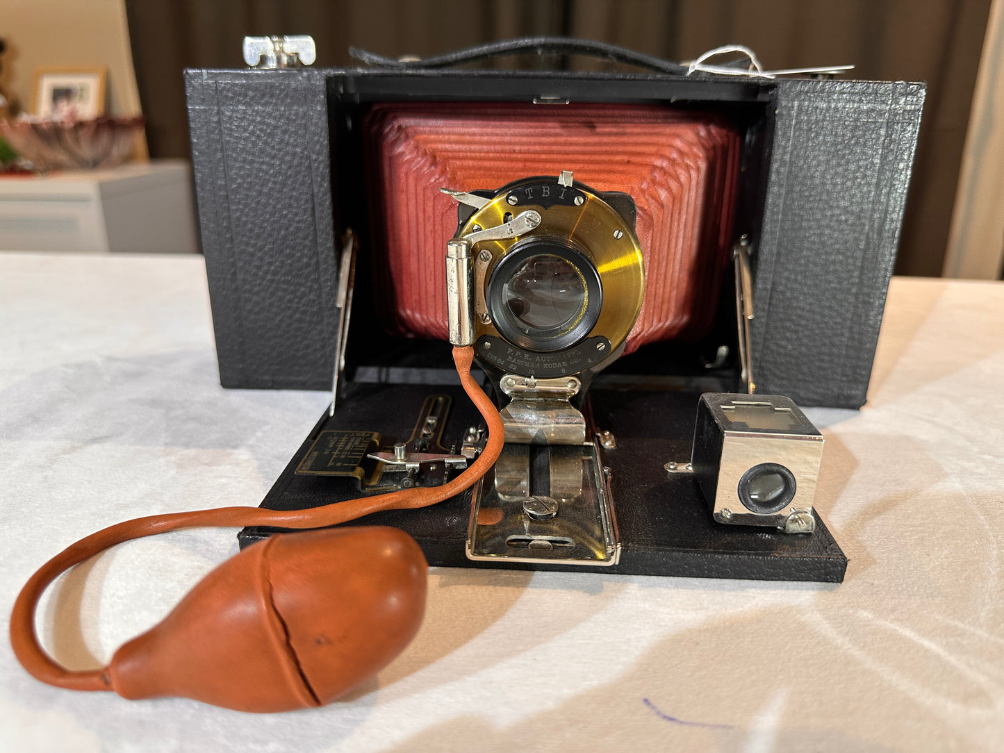 Kodak No. 3A Model A Folding Brownie Camera red Bellows