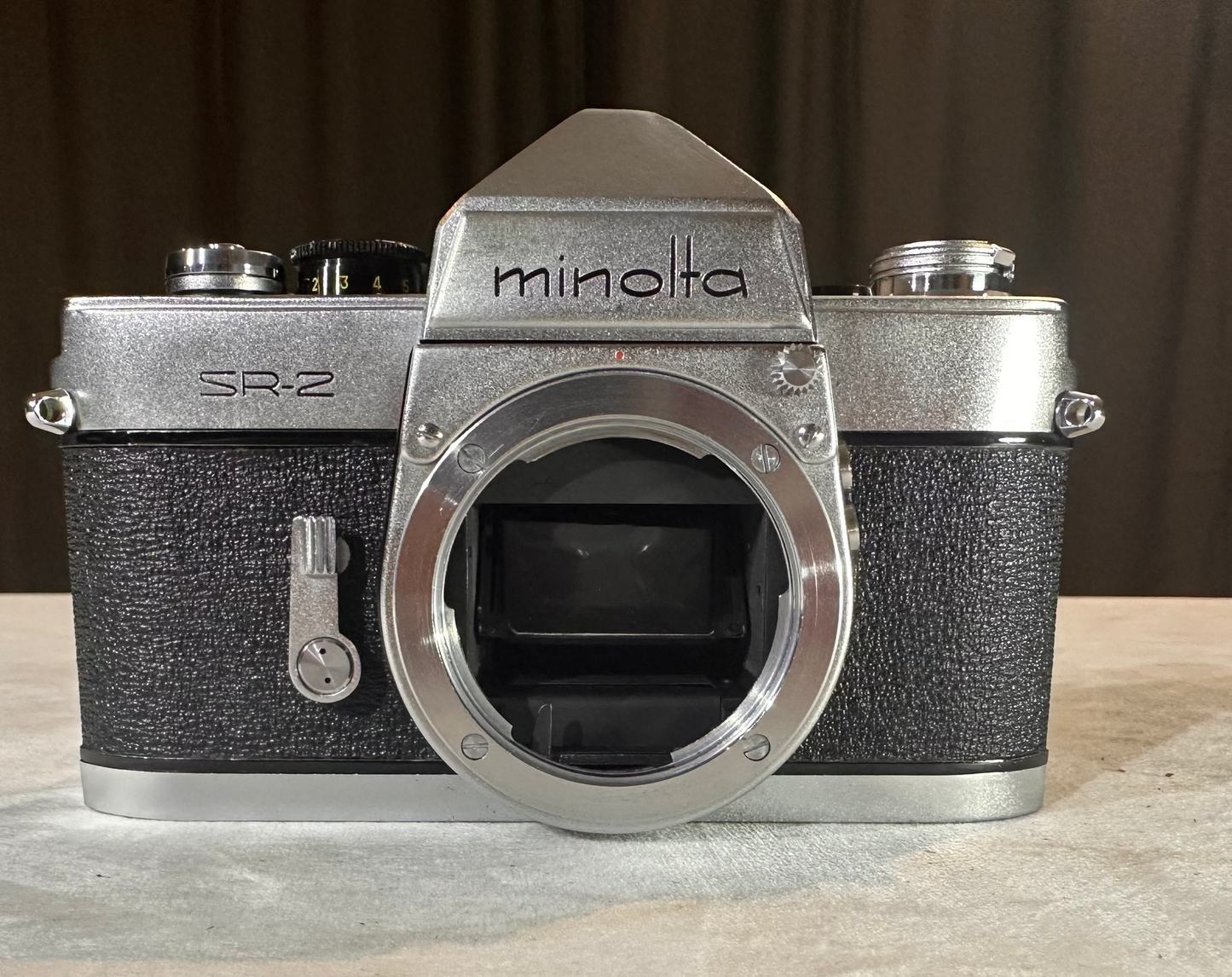 Minolta SR-2 35mm SLR Film Camera w/ Rokkor PF 55mm f/1.8 Lens – WORKING – RARE VINTAGE