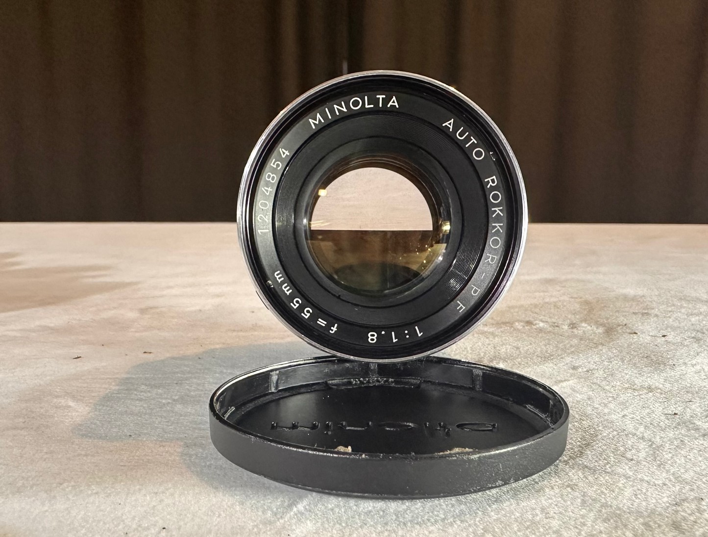 Minolta SR-2 35mm SLR Film Camera w/ Rokkor PF 55mm f/1.8 Lens – WORKING – RARE VINTAGE