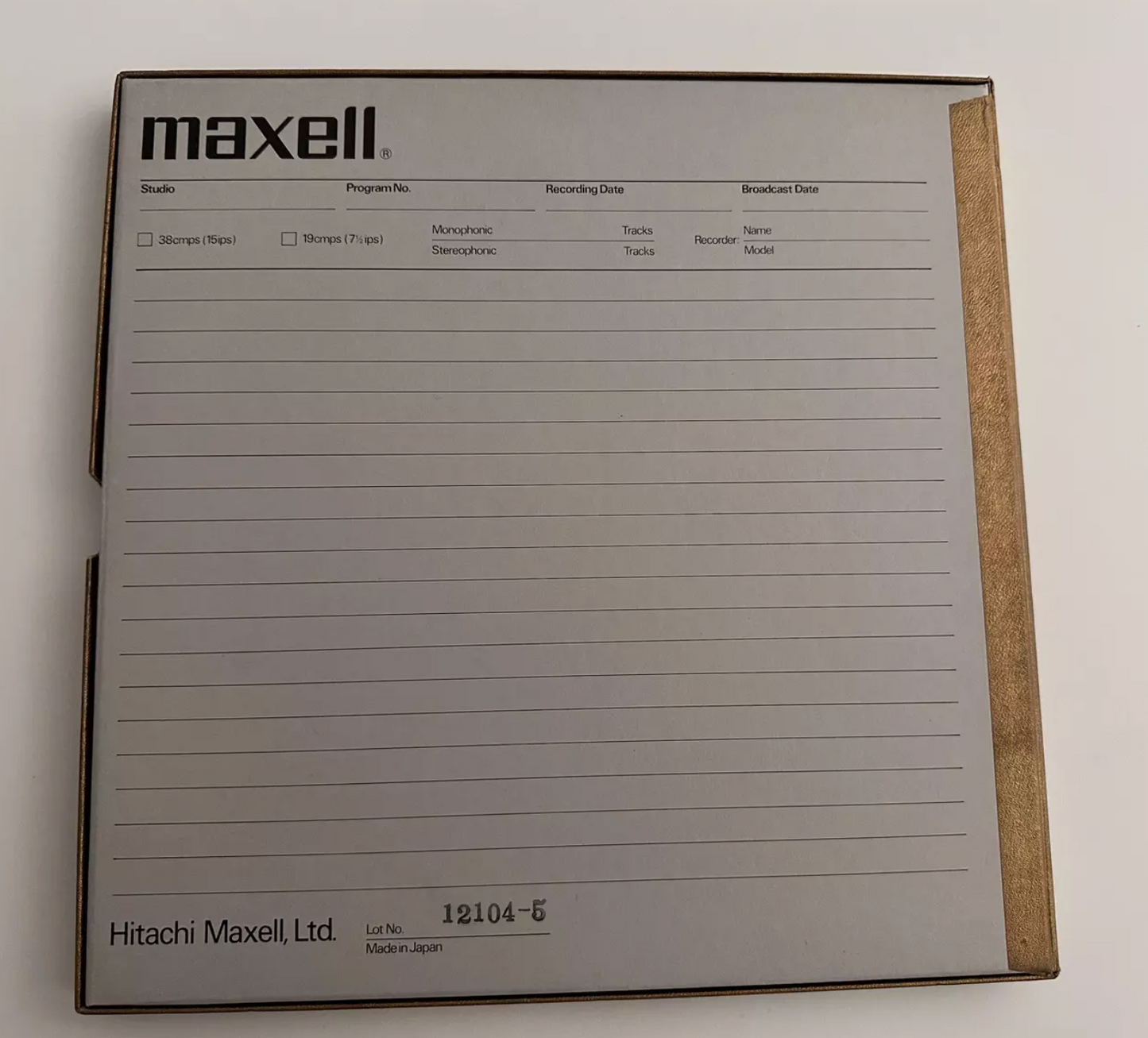 Maxell UD 35-180B 10.5inch Reel to Reel Metal tape