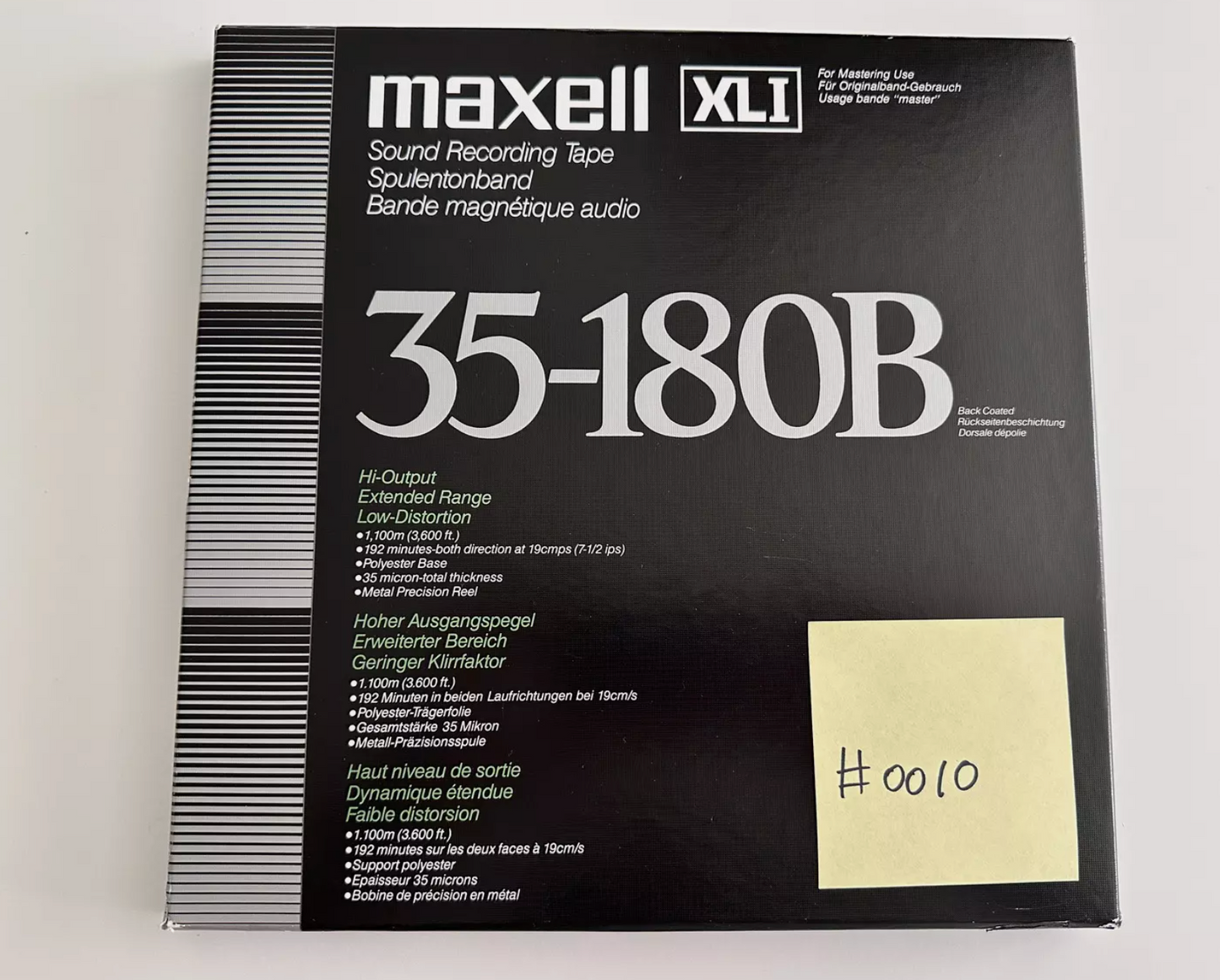 Maxell UD 35-180B 10.5inch Reel to Reel Metal tape