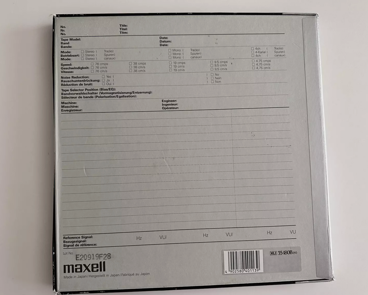 Maxell UD 35-180B 10.5inch Reel to Reel Metal tape